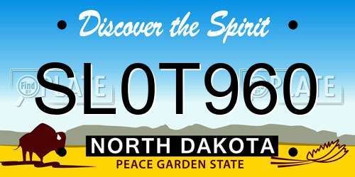 SL0T960 North Dakota License Plate