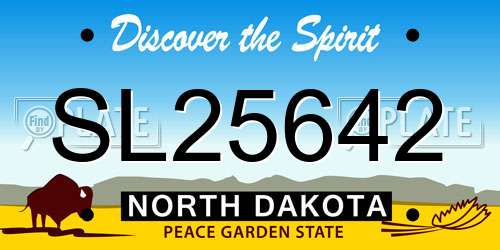 SL25642 North Dakota License Plate