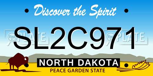 SL2C971 North Dakota License Plate