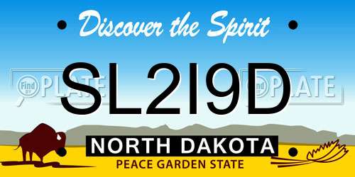 SL2I9D North Dakota License Plate