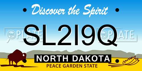 SL2I9Q North Dakota License Plate