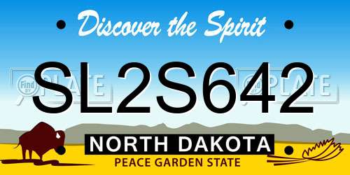 SL2S642 North Dakota License Plate