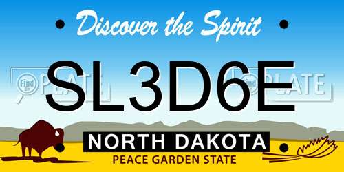 SL3D6E North Dakota License Plate