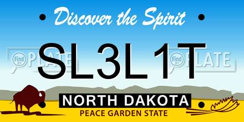 SL3L1T North Dakota License Plate