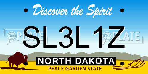 SL3L1Z North Dakota License Plate