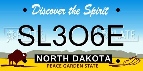 SL3O6E North Dakota License Plate