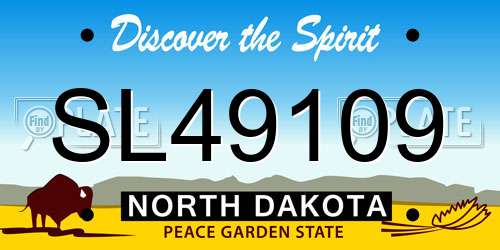 SL49109 North Dakota License Plate