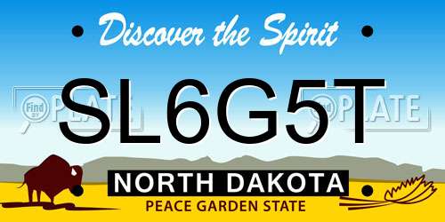 SL6G5T North Dakota License Plate