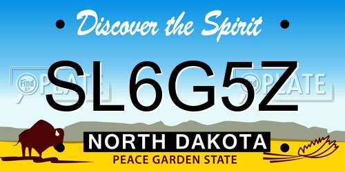 SL6G5Z North Dakota License Plate