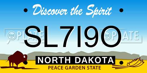 SL7I9O North Dakota License Plate