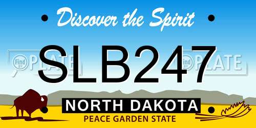 SLB247 North Dakota License Plate