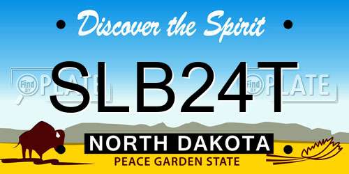 SLB24T North Dakota License Plate