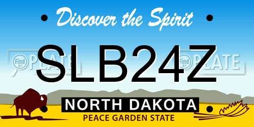 SLB24Z North Dakota License Plate