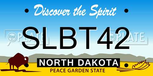 SLBT42 North Dakota License Plate