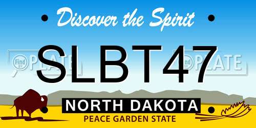 SLBT47 North Dakota License Plate