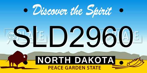 SLD2960 North Dakota License Plate