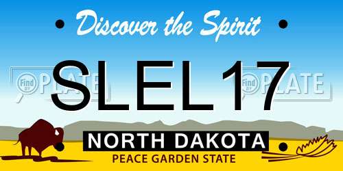 SLEL17 North Dakota License Plate