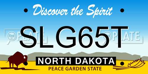 SLG65T North Dakota License Plate