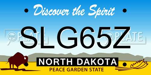 SLG65Z North Dakota License Plate