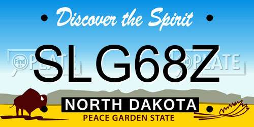SLG68Z North Dakota License Plate