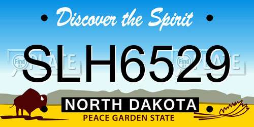 SLH6529 North Dakota License Plate