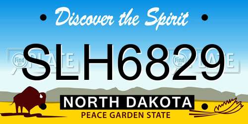SLH6829 North Dakota License Plate