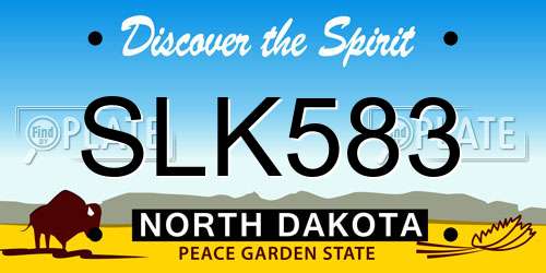 SLK583 North Dakota License Plate