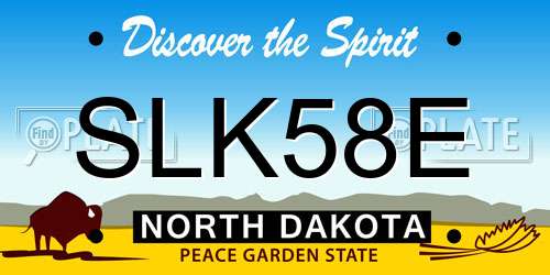 SLK58E North Dakota License Plate