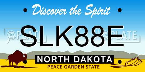 SLK88E North Dakota License Plate