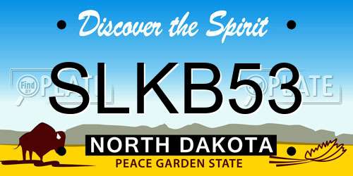 SLKB53 North Dakota License Plate