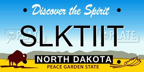 SLKTIIT North Dakota License Plate