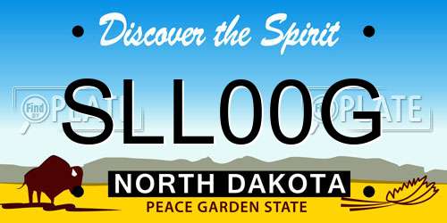 SLL00G North Dakota License Plate