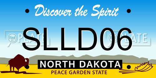 SLLD06 North Dakota License Plate
