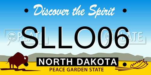 SLLO06 North Dakota License Plate