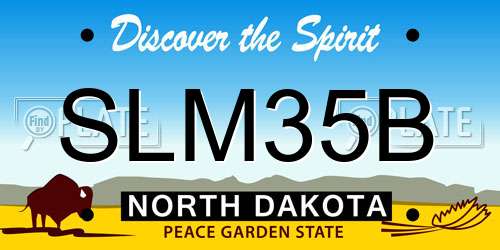 SLM35B North Dakota License Plate