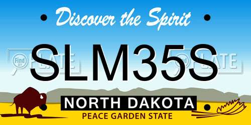 SLM35S North Dakota License Plate