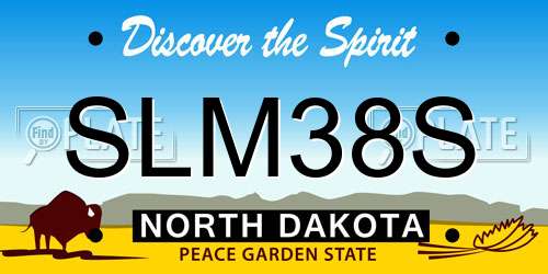 SLM38S North Dakota License Plate