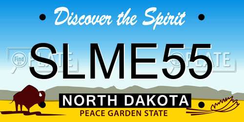 SLME55 North Dakota License Plate
