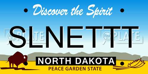 SLNETTT North Dakota License Plate