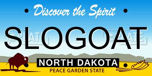SLOGOAT North Dakota License Plate