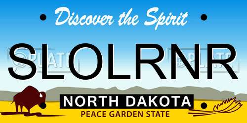 SLOLRNR North Dakota License Plate