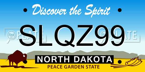SLQZ99 North Dakota License Plate