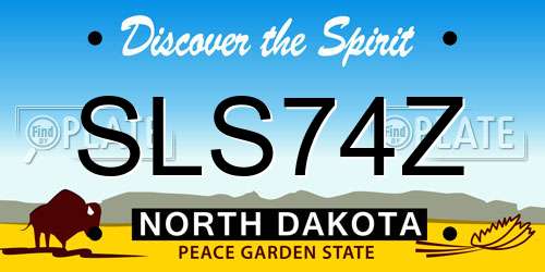 SLS74Z North Dakota License Plate