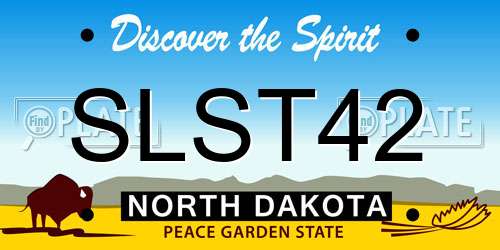 SLST42 North Dakota License Plate
