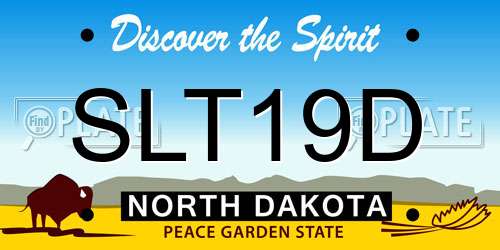 SLT19D North Dakota License Plate