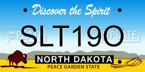 SLT19O North Dakota License Plate