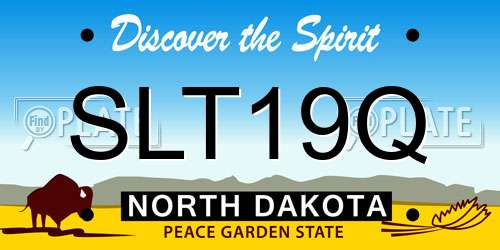SLT19Q North Dakota License Plate