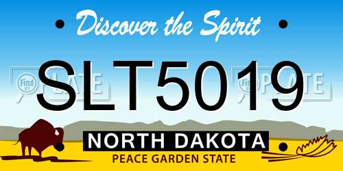 SLT5019 North Dakota License Plate