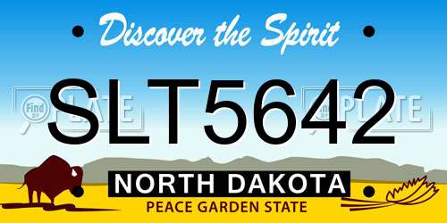 SLT5642 North Dakota License Plate