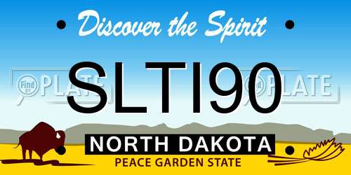 SLTI90 North Dakota License Plate